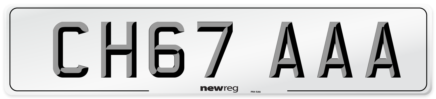 CH67 AAA Number Plate from New Reg